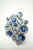 Sea of Blue Spinel Silver Ring