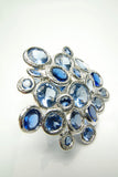 Sea of Blue Spinel Silver Ring