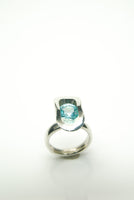 Blue Clam Silver Ring 