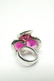 Bouquet of Rubies Silver Ring 