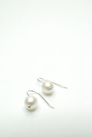 Simple Silver & Pearl Earrings 