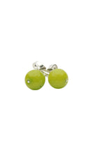 Chartreuse Green Silver Earrings