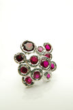 Red Rubies Silver Ring 
