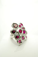 Red Rubies Silver Ring 