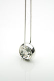 Laus pendant by Orr set with a 20mm white brilliantcut zircon in 925 sterling silver.