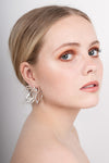 Deliquescent Silver Earrings Photo of model wearring earrings: www.annsy.co